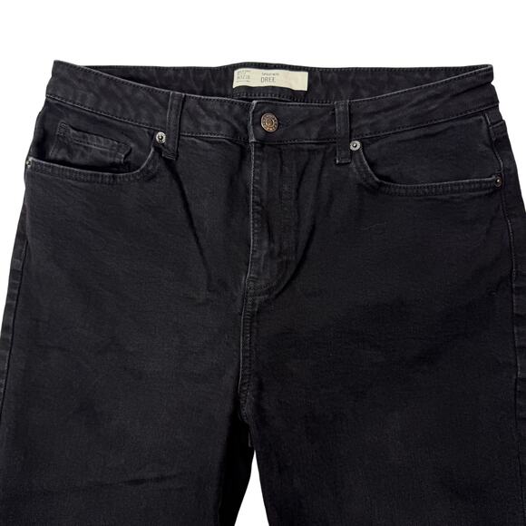 Topshop Moto Dree Cropped Kick Flare Jeans size 32 Raw Hem - Picture 8 of 12